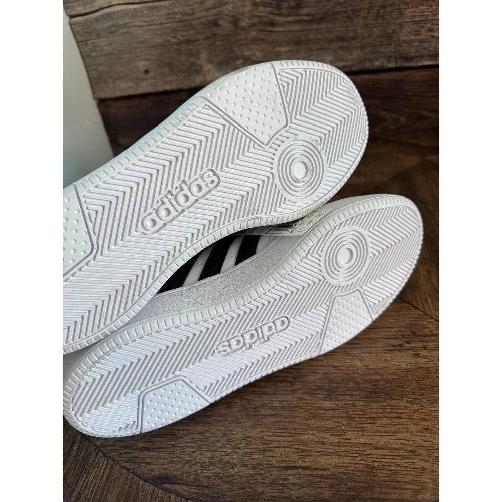 Adidas Hoops Classic Mens Basketball Sneakers White Black KI1057 Size 10.5